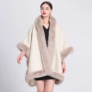 Cape beige pour femme