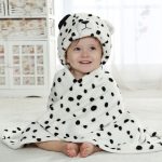 cape de bain bébé dalmatien