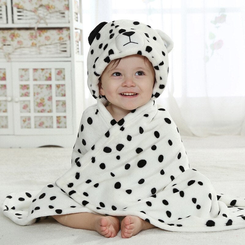 cape de bain bébé dalmatien