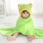 Cape de Bain Bébé Grenouille avec capuche grenouille