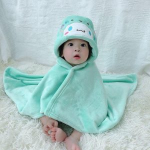 Cape de Bain Bébé Originale en flanelle