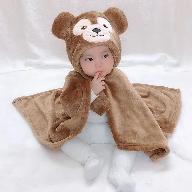 Cape de Bain Bébé Ours avec capuche