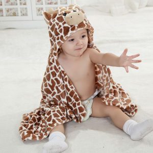 cape de bain bébé vache