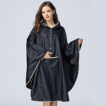 cape de pluie noire femme