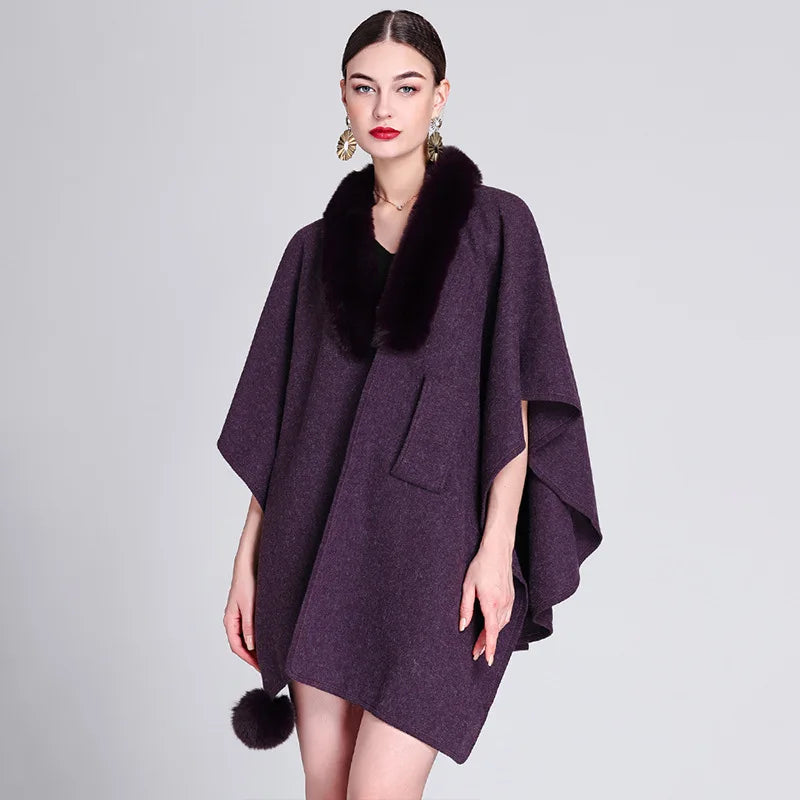 éclat hivernal Cape Fourrure Chic