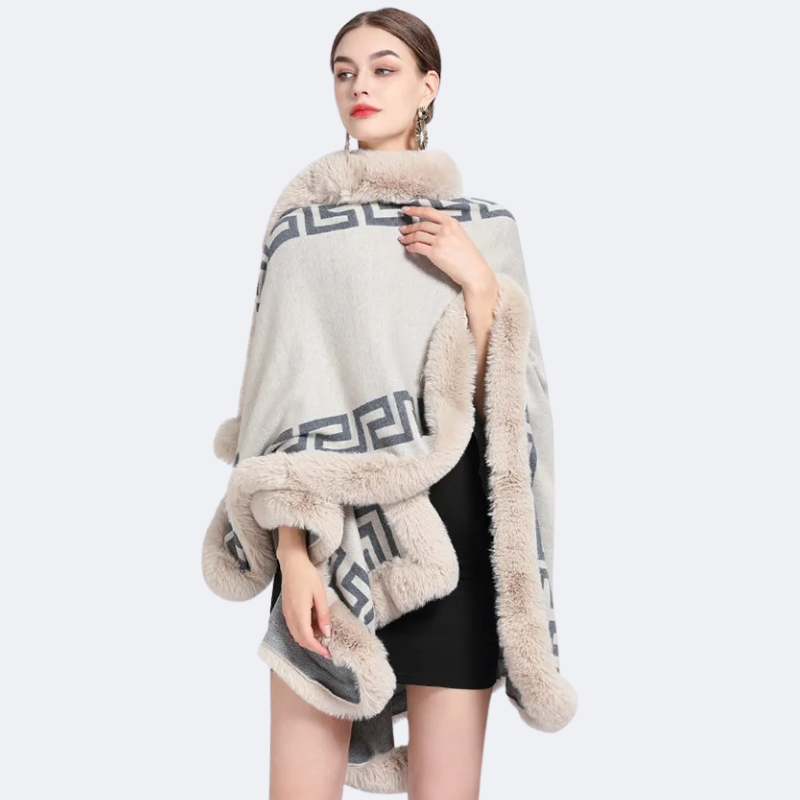 cape avec fourrure