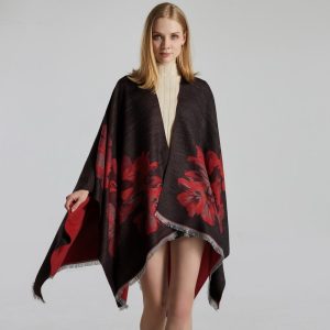 foulard poncho femme