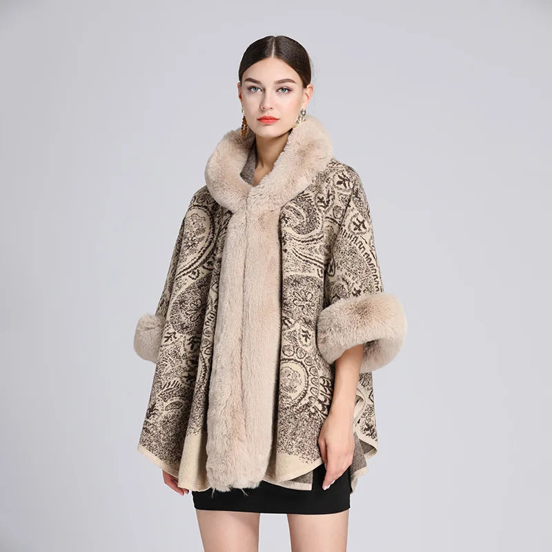 poncho femme hiver