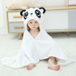 poncho bain bébé avec capuche panda