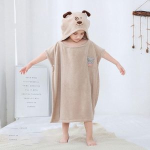 poncho bain enfant chien
