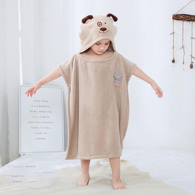 poncho bain enfant chien