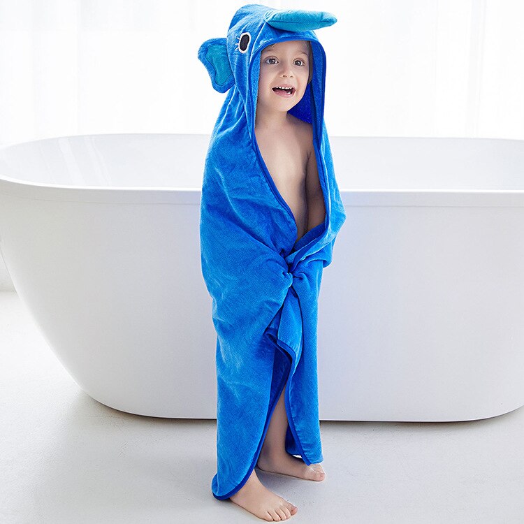 Poncho absorbant éléphant enfant