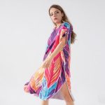 Poncho de bain multicolore