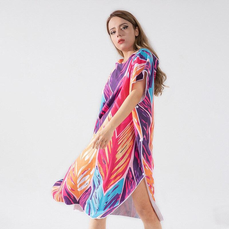 Poncho de bain multicolore
