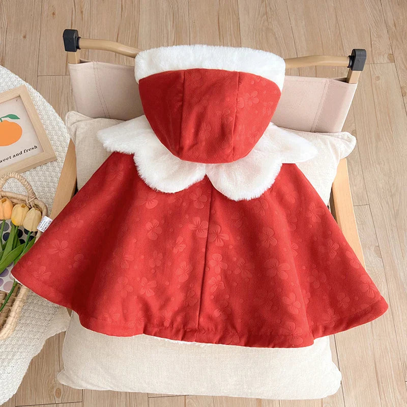poncho en coton et polaire