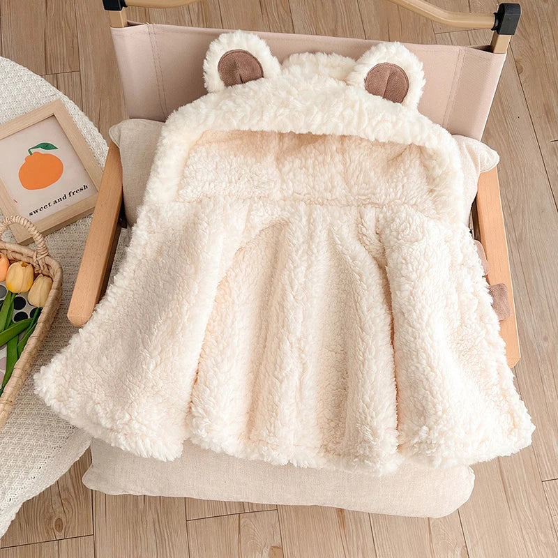 poncho bébé doux