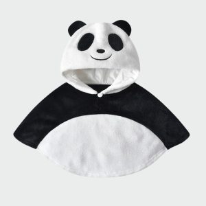 poncho bébé motif panda