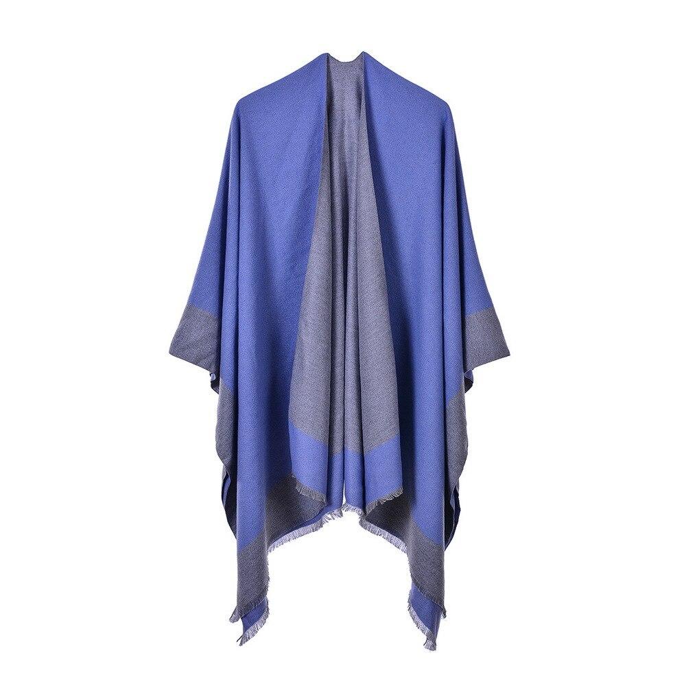 poncho bicolore doux