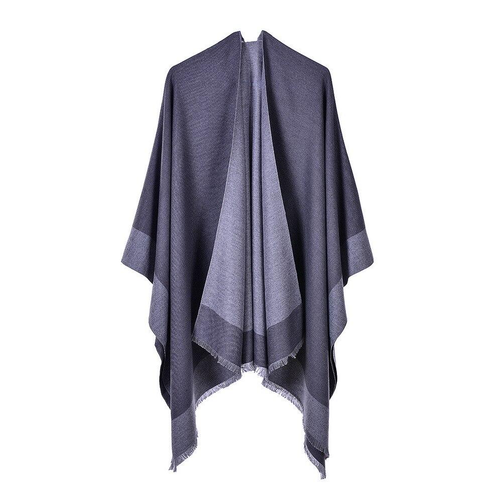 poncho bicolore tendance