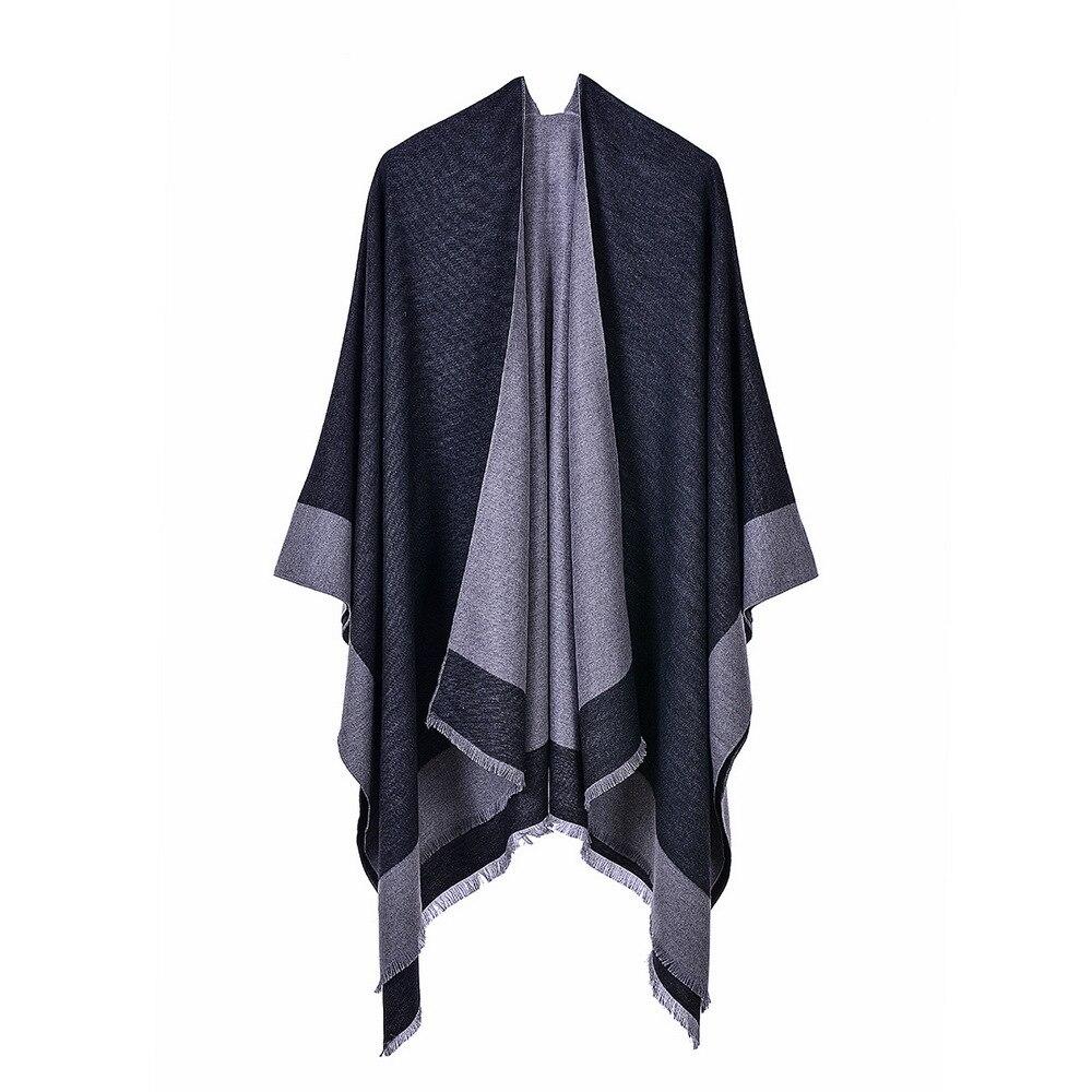 style poncho bicolore
