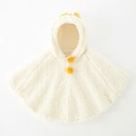 poncho blanc pour fille