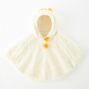 poncho blanc pour fille
