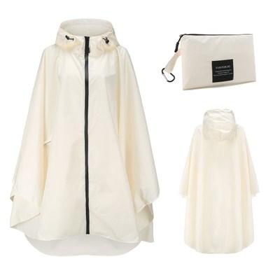 Poncho de pluie blanc stylé