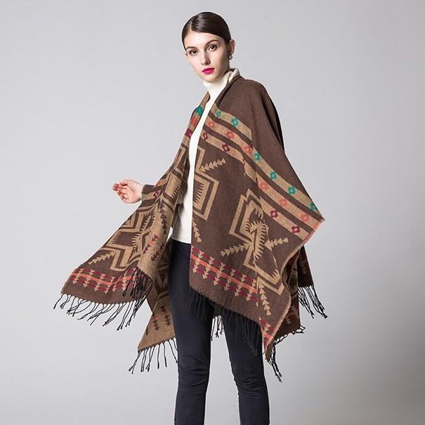 Poncho Bohème artisanal
