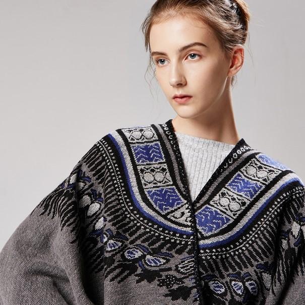 Poncho Boho col en V