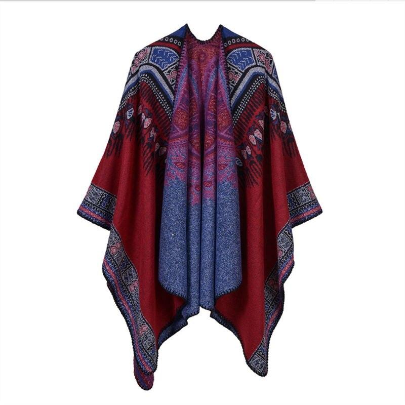 Poncho Boho temps frais