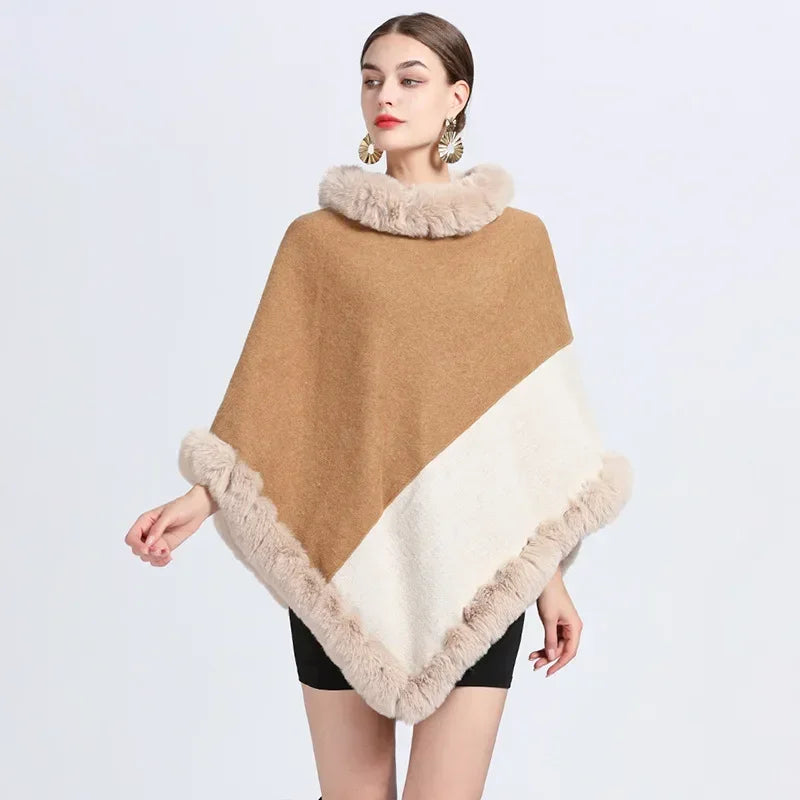 elegance poncho camel