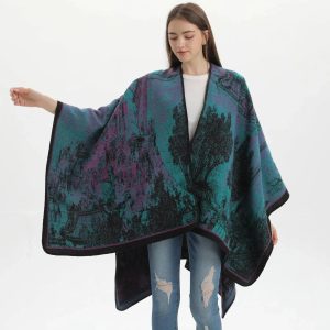 Poncho Châle Femme Chaud élégant