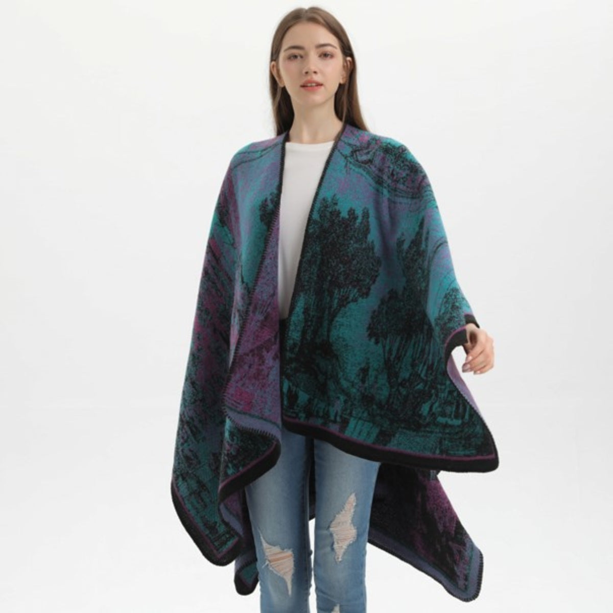 Poncho Femme couvrant