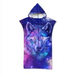 poncho de plage loup lunaire