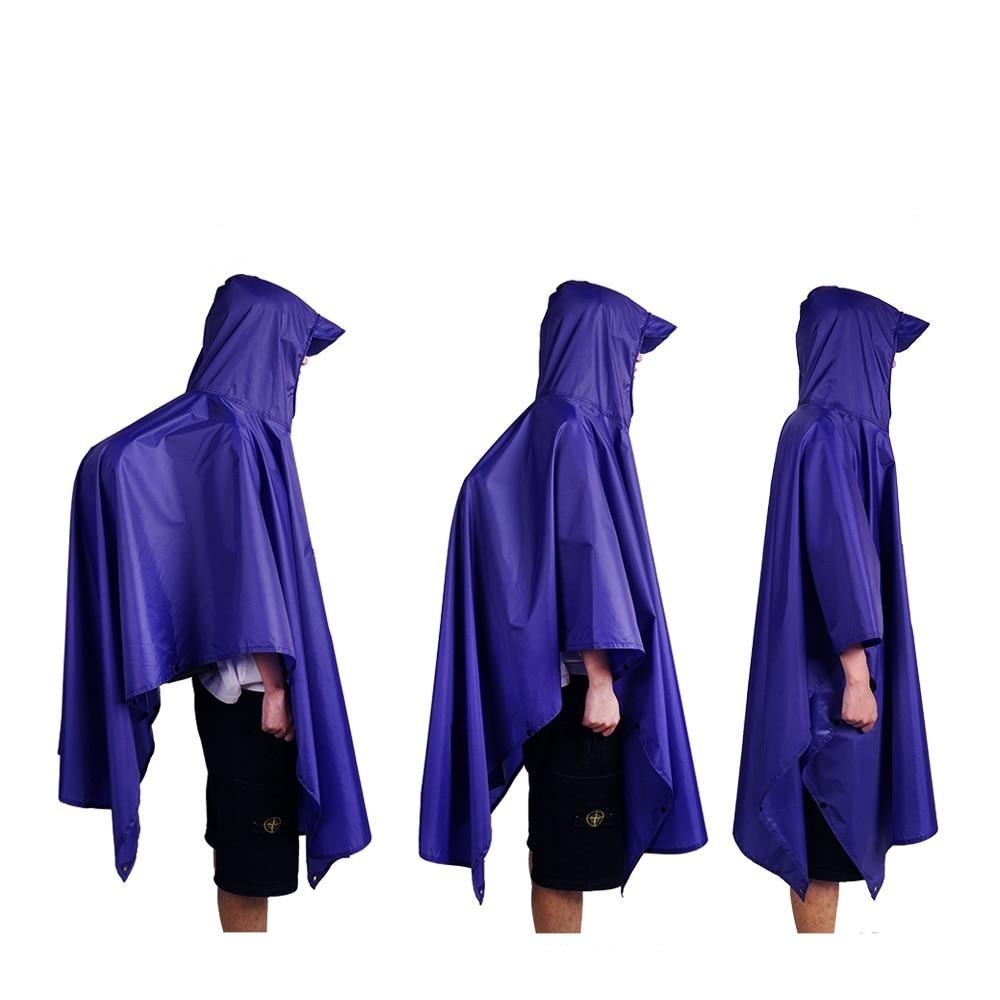 style pluie poncho bleu