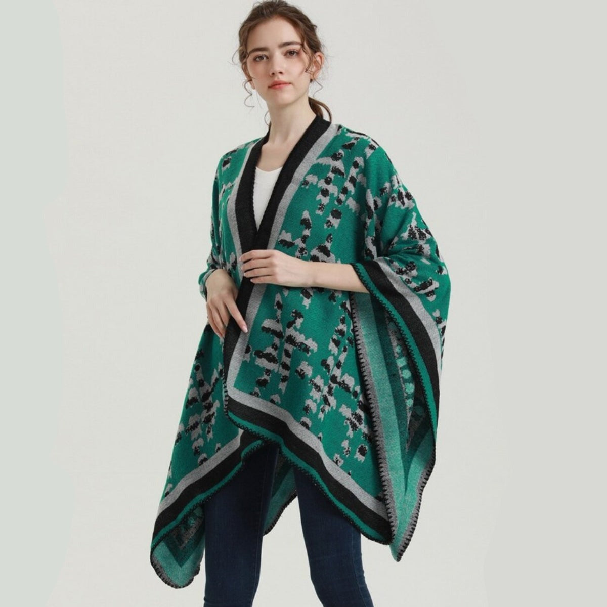 poncho féminin raffiné
