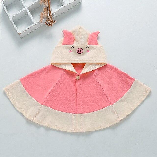Poncho ludique avec capuche cochon