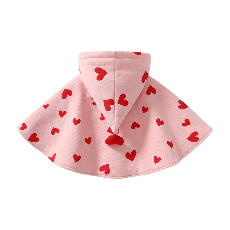 Poncho avec motifs cœur