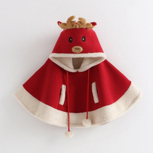 Poncho Enfant Renne fête hivernale