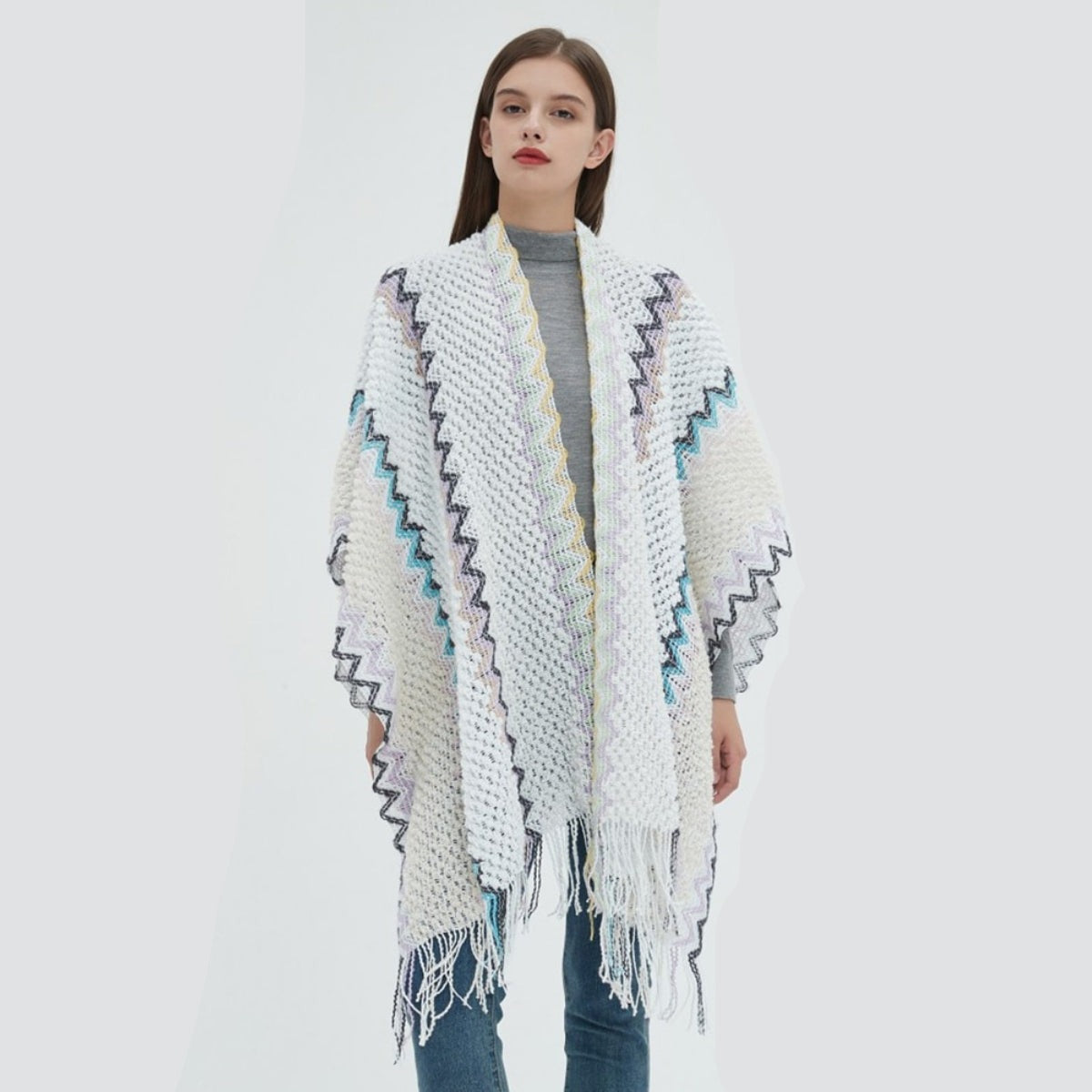 poncho ethnique femme élégant