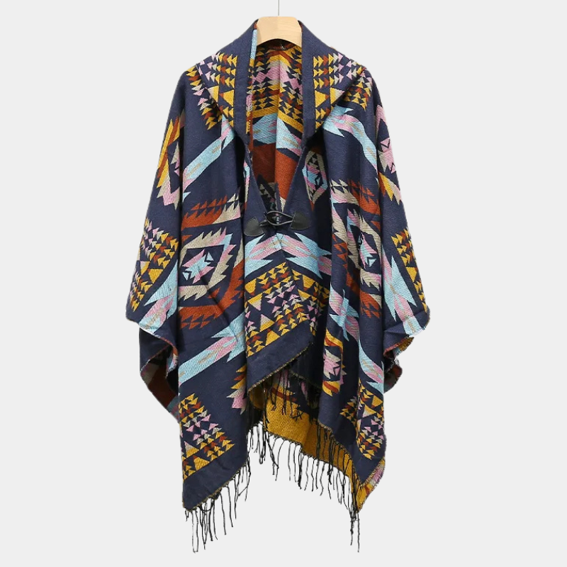 Élégant Poncho Ethnique Homme