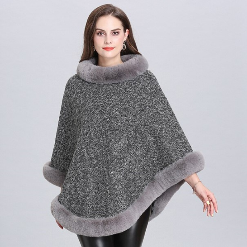 Mode Poncho Femme Col