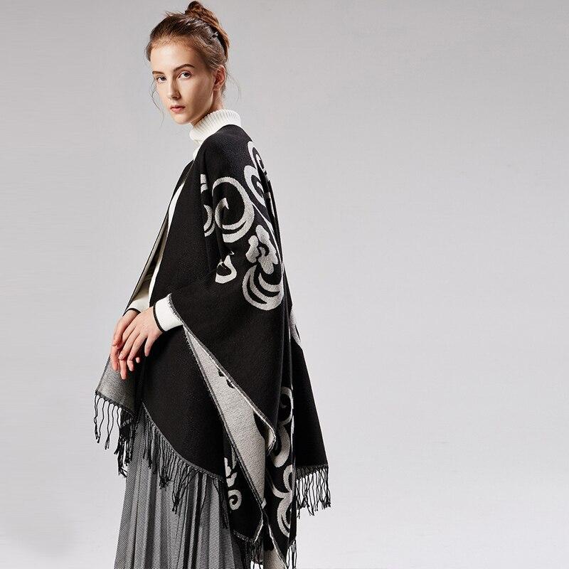 Poncho Femme Luxe avec franges
