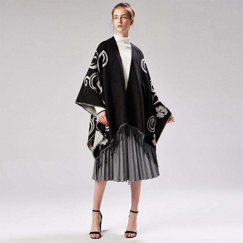 Poncho Femme Luxe motif floral