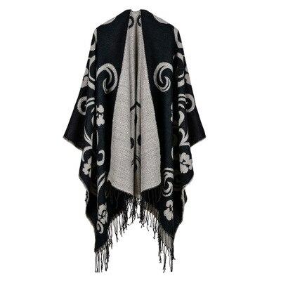 Poncho Femme Luxe noir