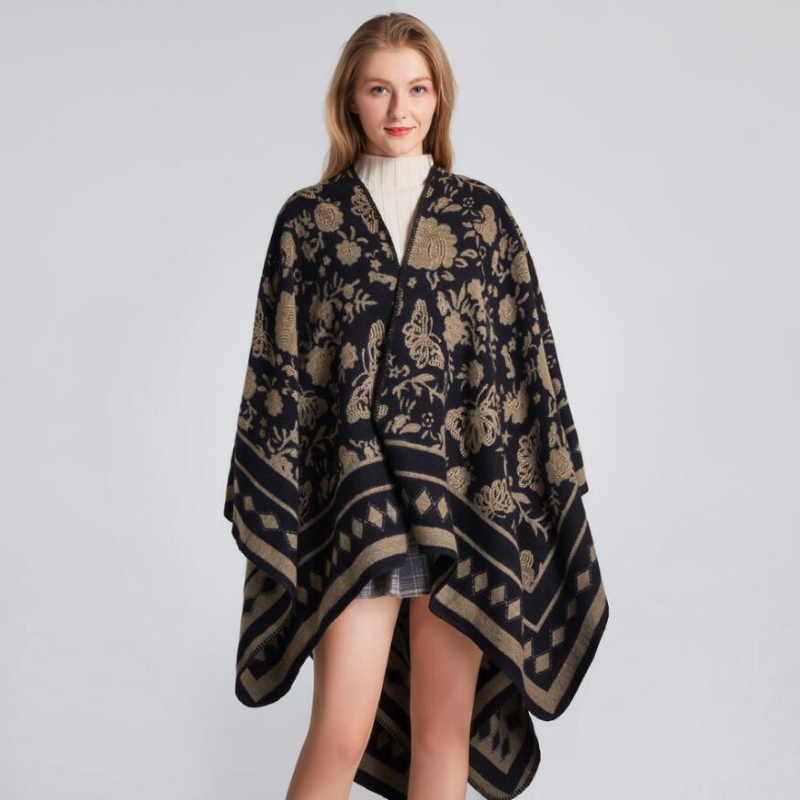 Poncho Papillon style unique