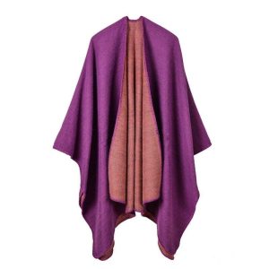 Poncho Femme Violet élégant