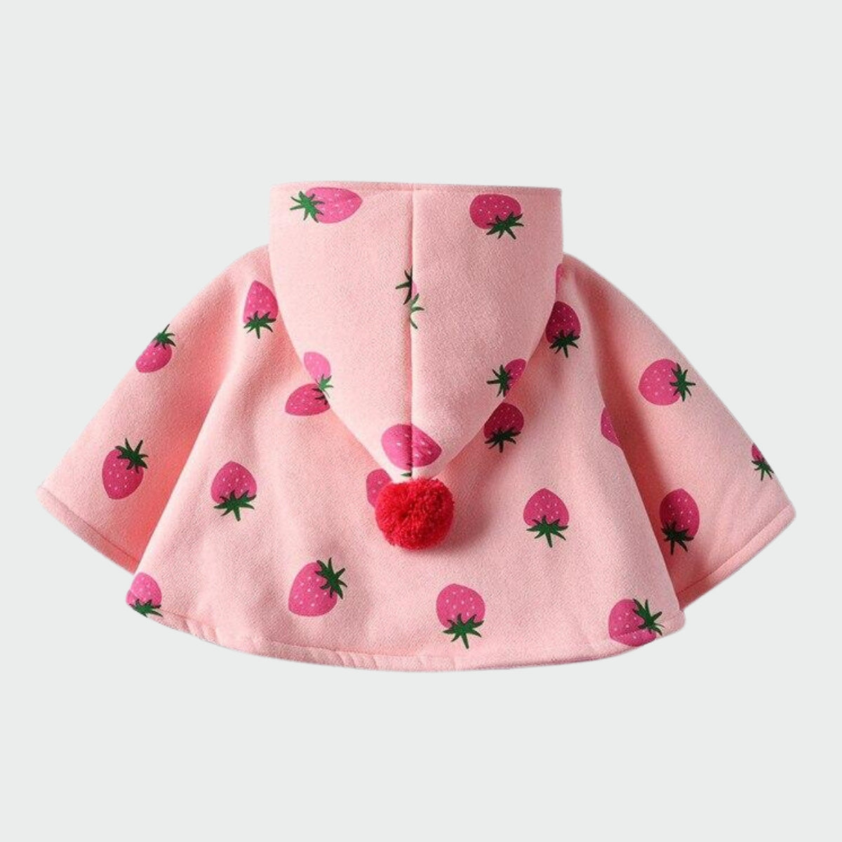 Poncho Rose Fraise enfant
