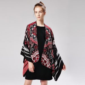 poncho fleur nature