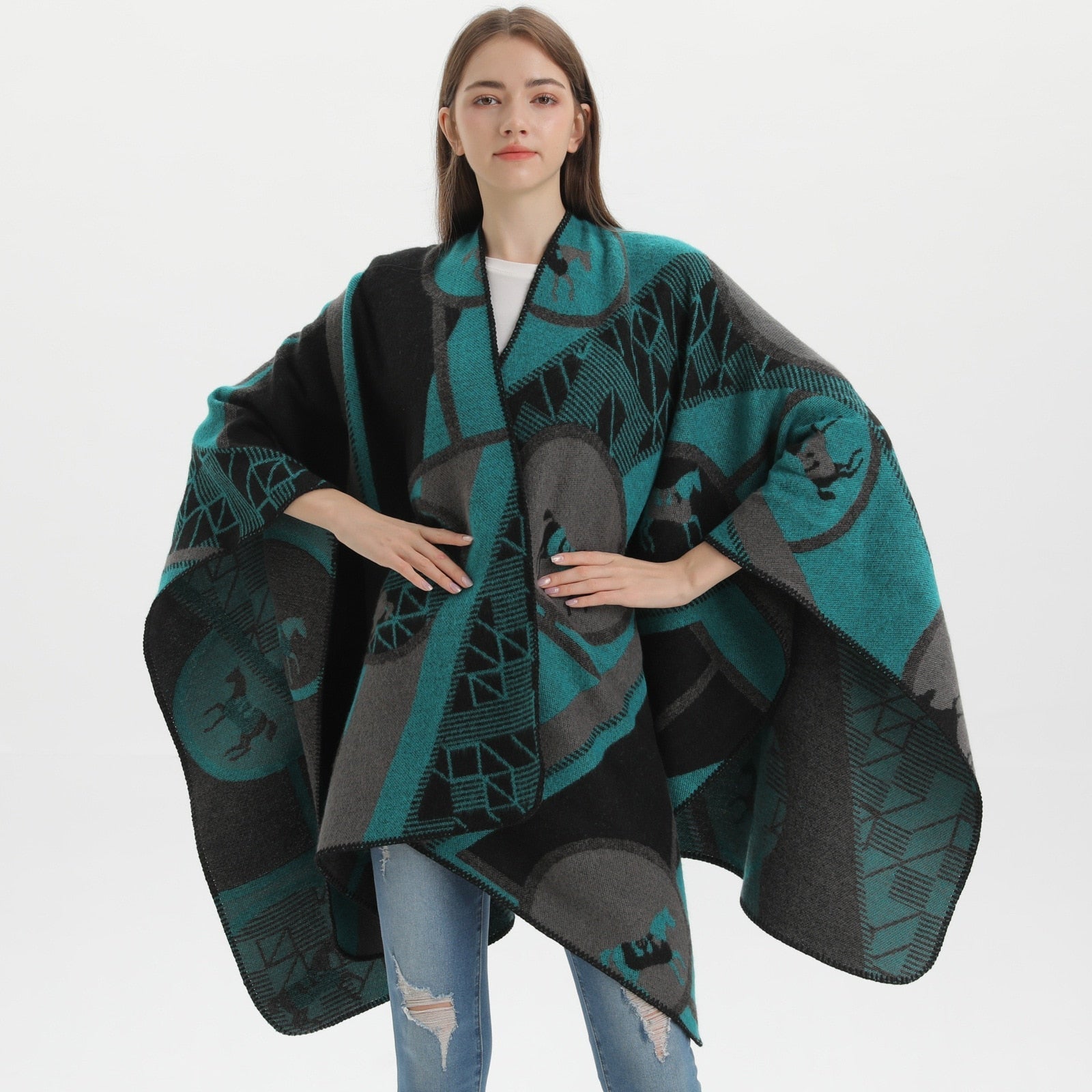 Poncho Femme Confort Hivernal